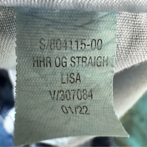 Old Navy Higher High Rise OG Straight Blue Jeans Distressed Button Fly Size 6 - Picture 8 of 13